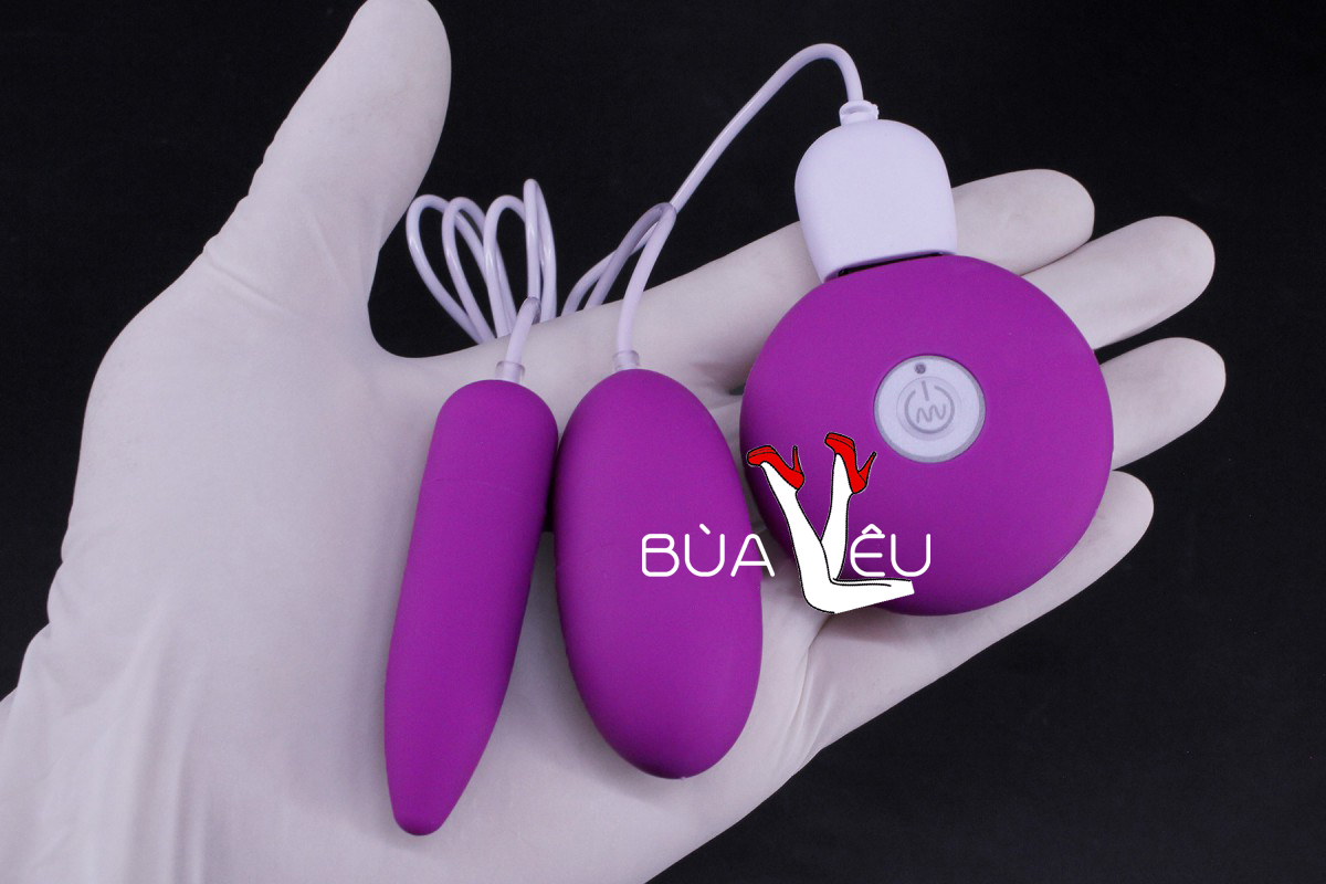 Trứng rung tình yêu 2 đầu MiChao pin sạc rung cực mạnh
