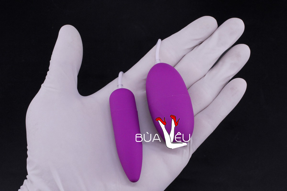 Trứng rung tình yêu 2 đầu MiChao pin sạc rung cực mạnh