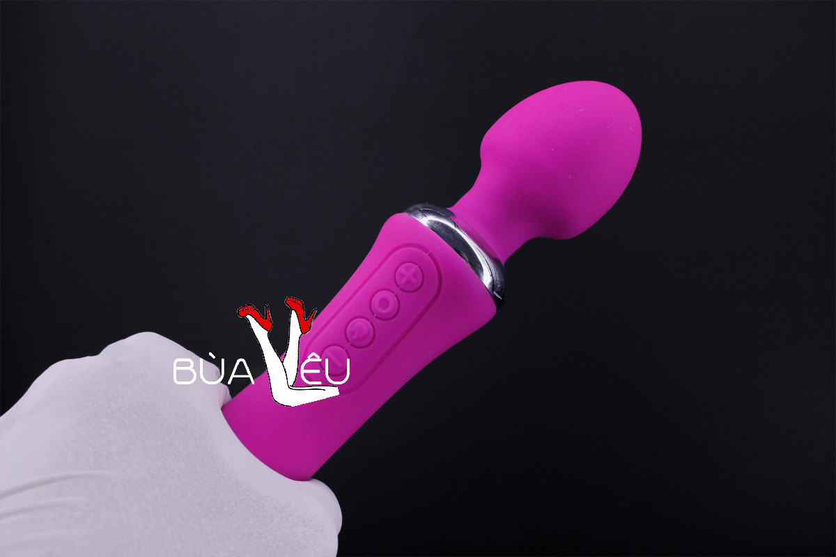 Máy mát xa tình yêu rung 2 đầu Double End ấm nóng pin sạc