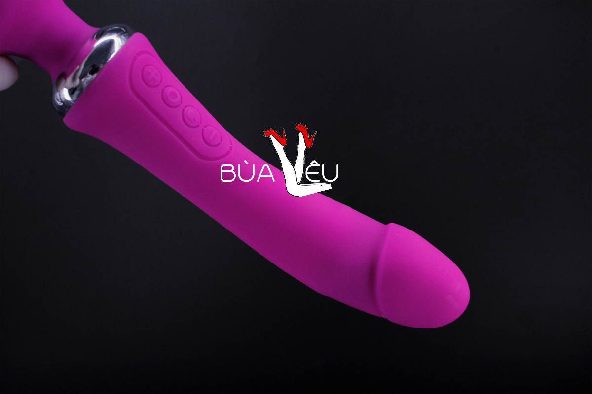 Máy mát xa tình yêu rung 2 đầu Double End ấm nóng pin sạc