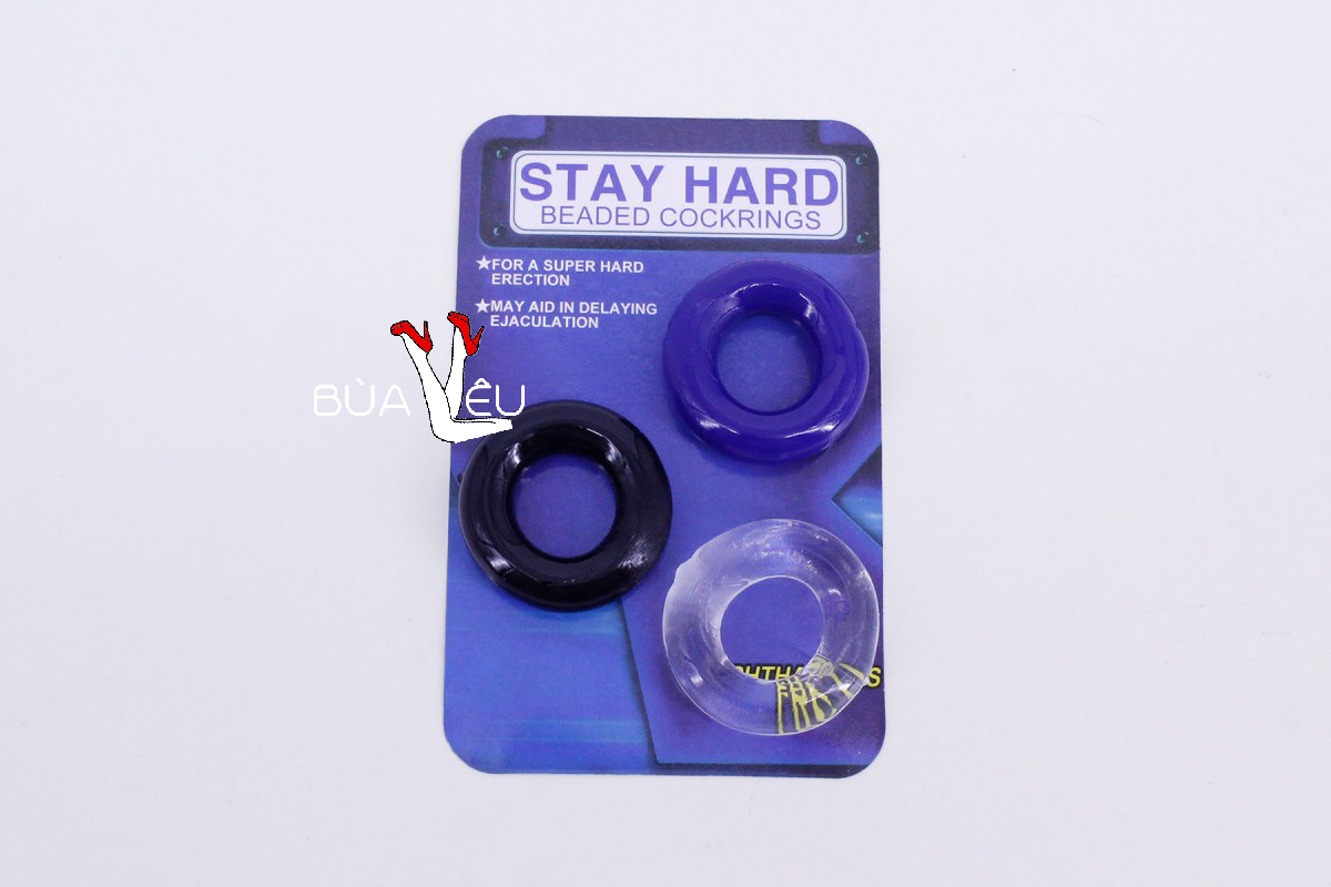 Vòng trơn đeo dương vật Stay Hard 3 màu