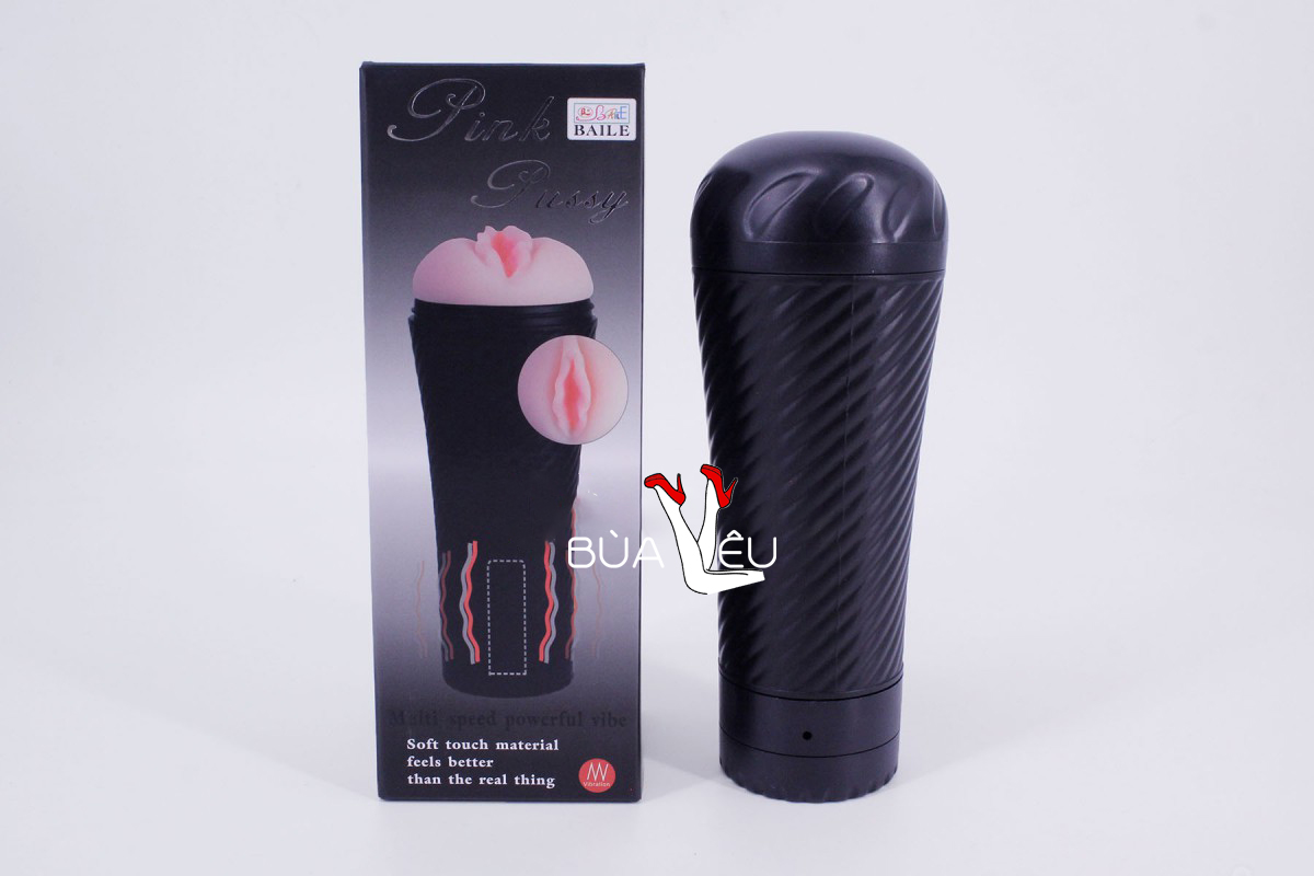 Âm đạo giả đèn pin Pink Pussy có rung