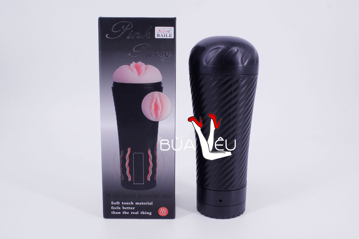 Âm đạo giả đèn pin Pink Pussy có rung