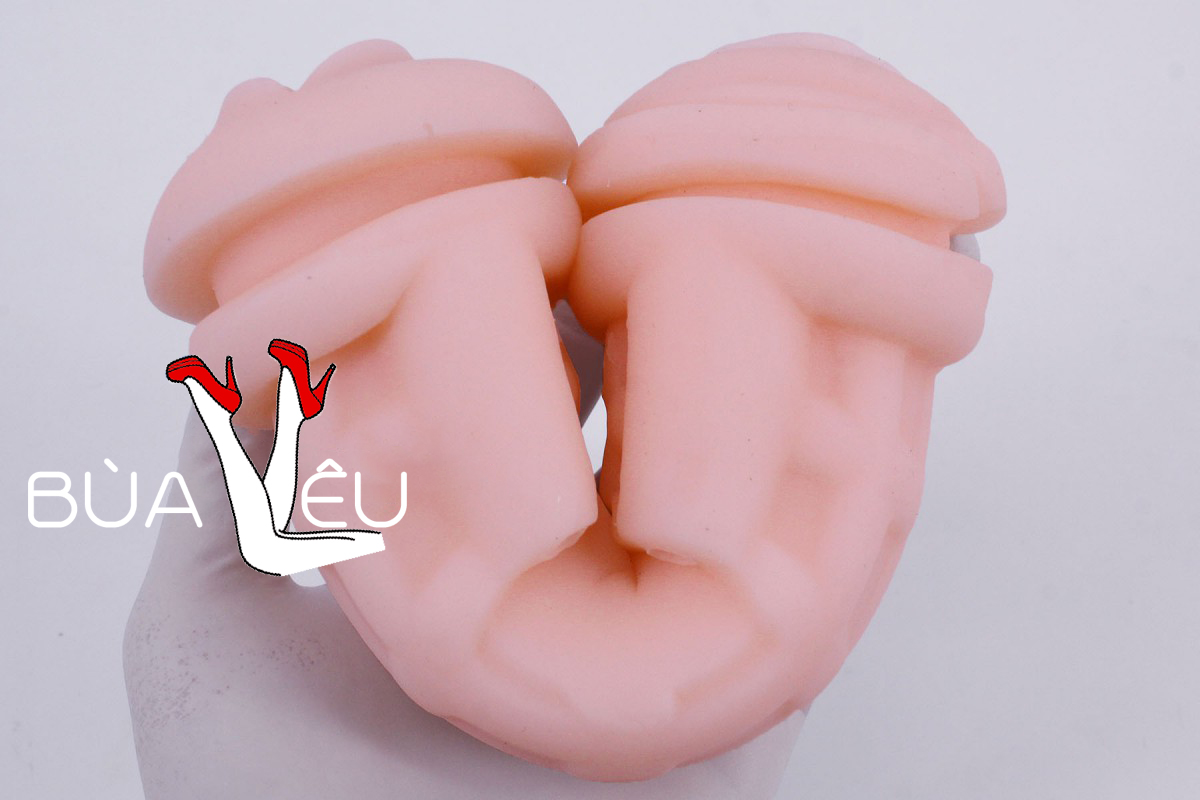 Âm đạo giả cốc Double Head 2 đầu âm đạo và miệng silicon không rung
