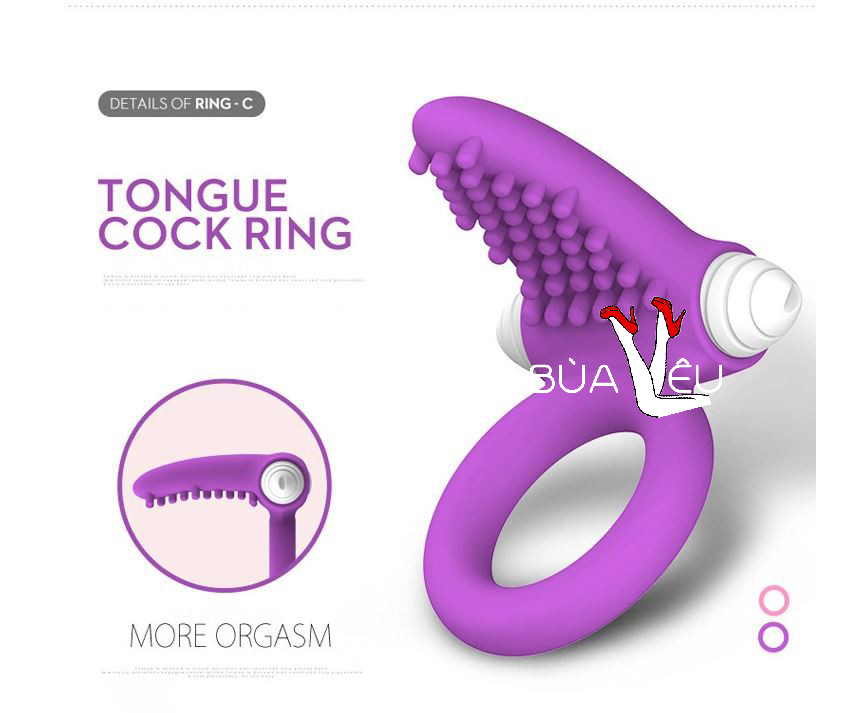 Vòng đeo dương vật rung lưỡi liếm