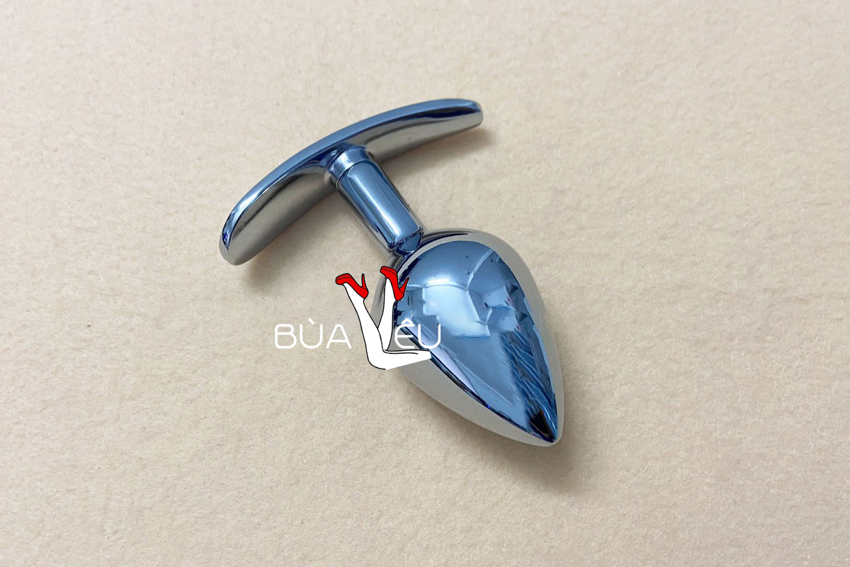 Dụng cụ kích thích hậu môn inox có tay cầm