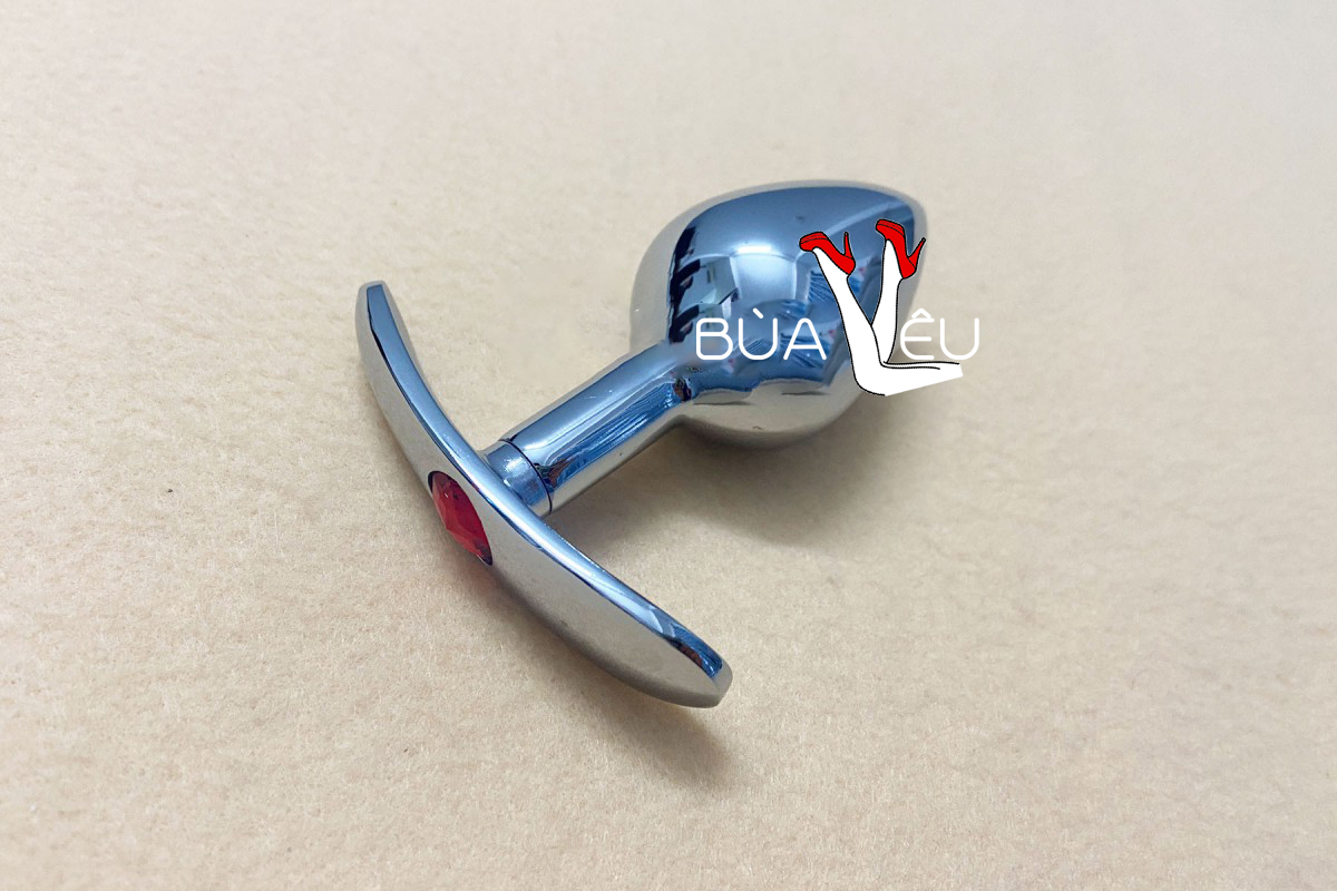 Dụng cụ kích thích hậu môn inox có tay cầm