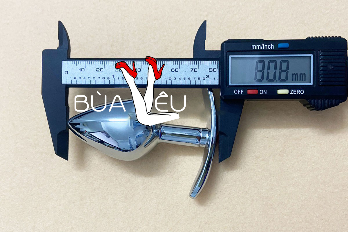 Dụng cụ kích thích hậu môn inox có tay cầm