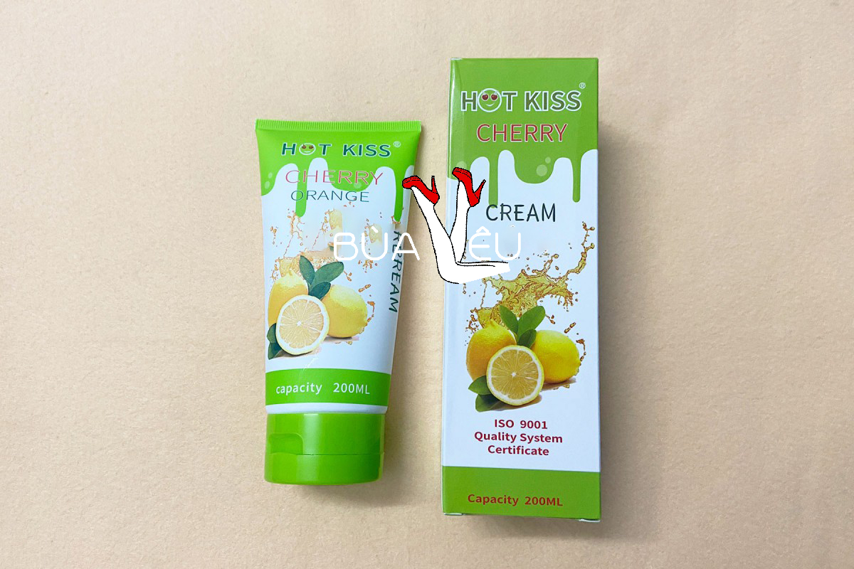 Gel bôi trơn Hot Kiss hương cam chai lớn 200ml