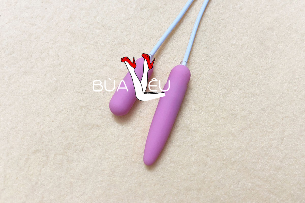 Trứng rung tình yêu 2 đầu siêu nhỏ pin sạc
