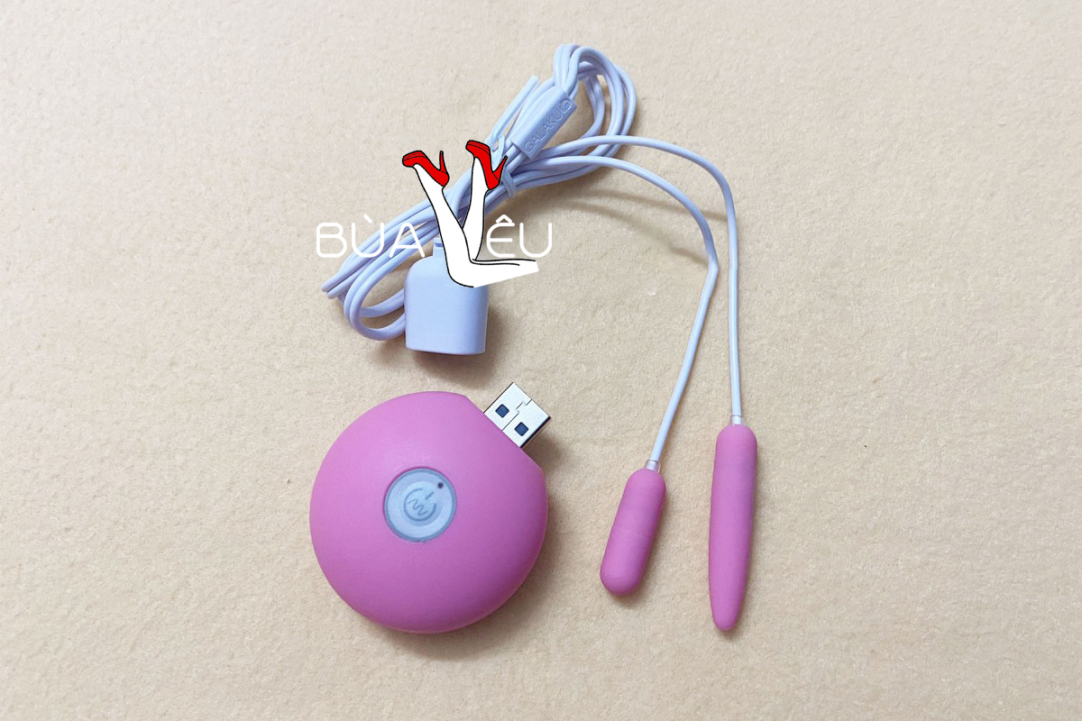 Trứng rung tình yêu 2 đầu siêu nhỏ pin sạc