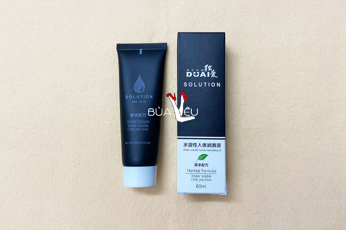 Gel bôi trơn gốc nước nhẹ dịu Solution đen
