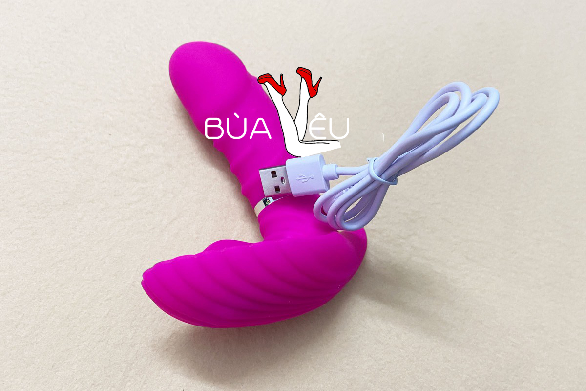 Dương vật giả vỏ sò cao cấp có remote kết hợp trứng rung