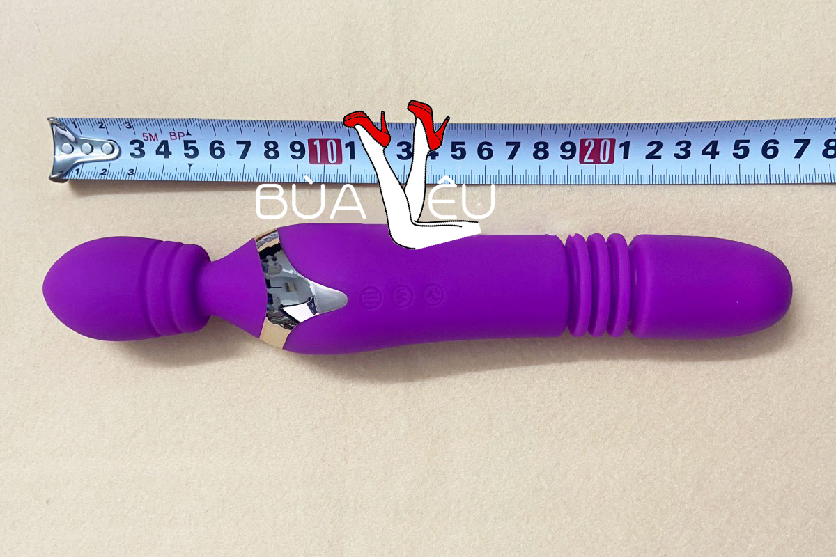 Máy mát xa điểm G phát nhiệt 2 đầu thụt, ngoáy pin sạc