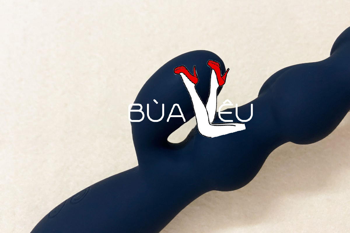 Máy rung mát xa hậu môn 2 nhánh pin sạc