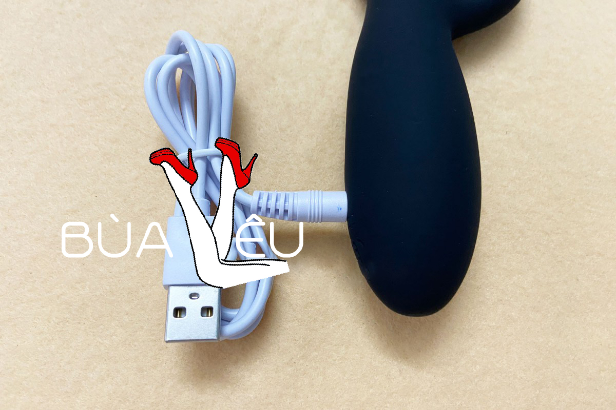 Máy rung mát xa hậu môn 2 nhánh pin sạc