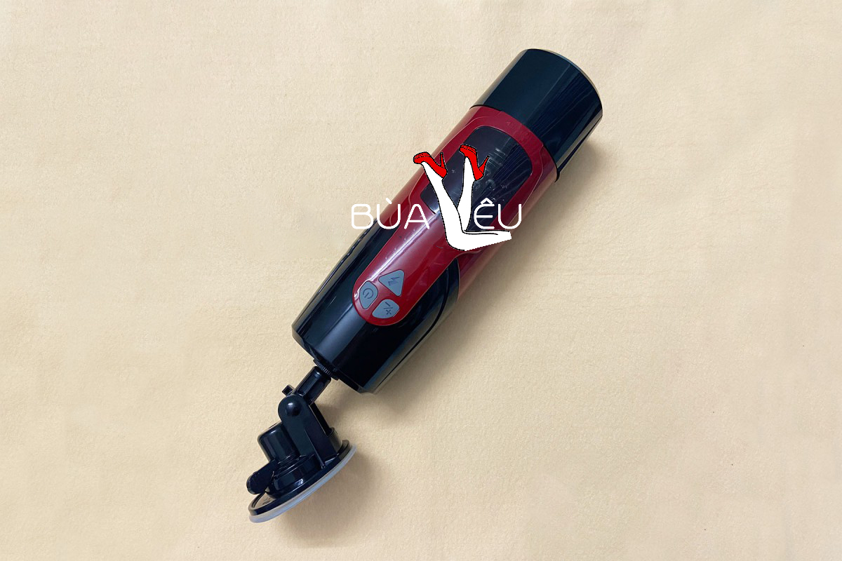 Âm đạo giả Dark Night Xoay - Thụt - Lắc Có Đế Gắn Tường
