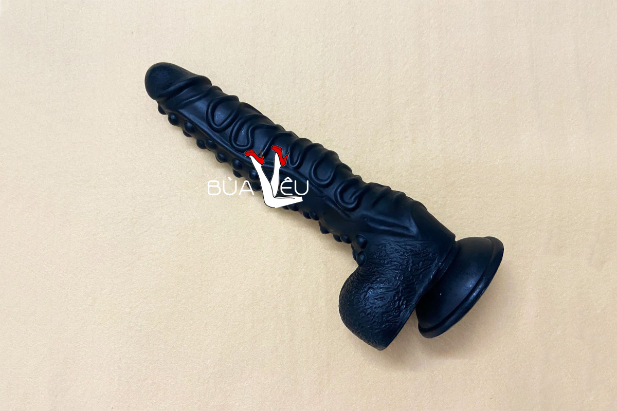 Dương vật giả có đế siêu khủng 10 inch đen