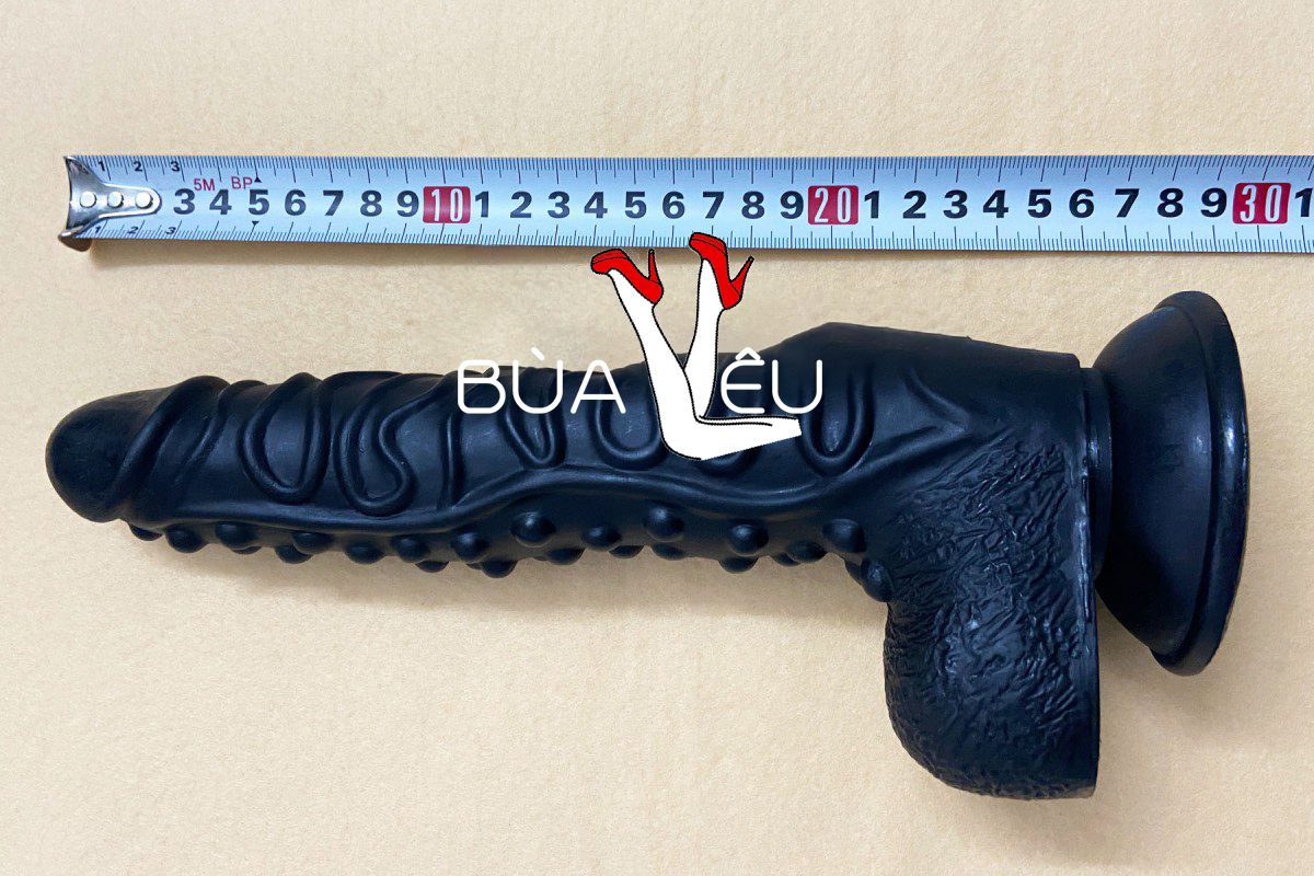 Dương vật giả có đế siêu khủng 10 inch đen