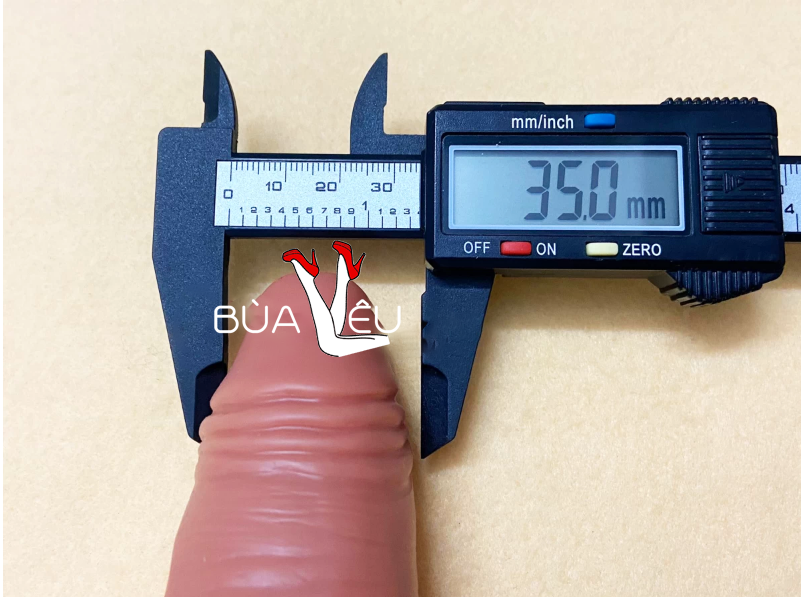 Dương vật giả gân guốc cỡ trung có đế