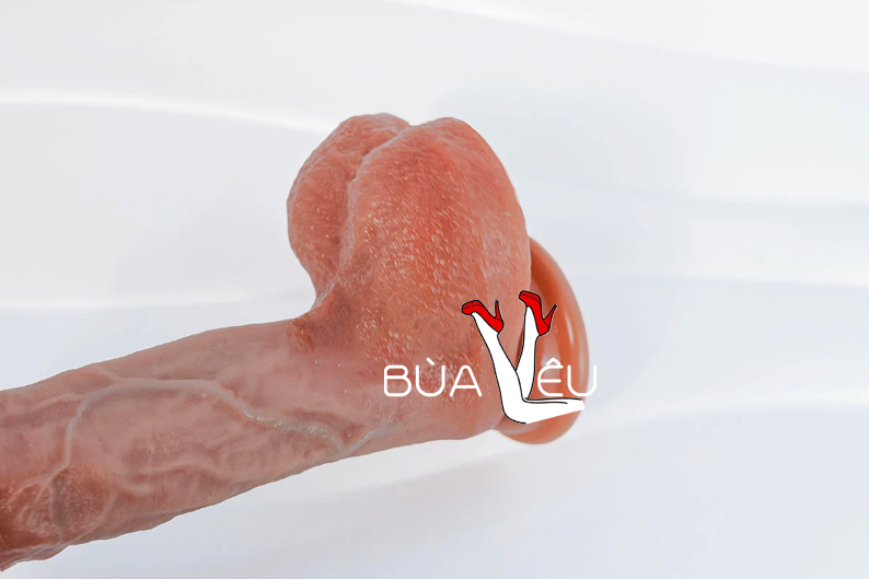 Dương vật giả có đế rung thụt phát nhiệt pin sạc cực mạnh