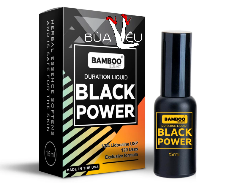 Chai xịt Bamboo Black Power delay 15ml