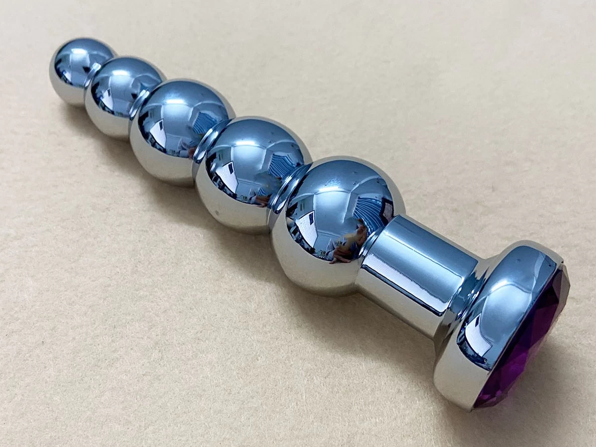 Dụng cụ kích thích hậu môn Inox chân dế pha lê