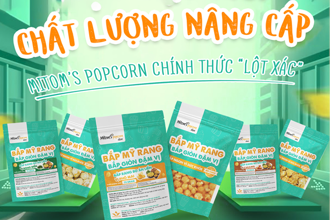 DIỆN MẠO MỚI: MITOM’S POPCORN CHÍNH THỨC “LỘT XÁC”