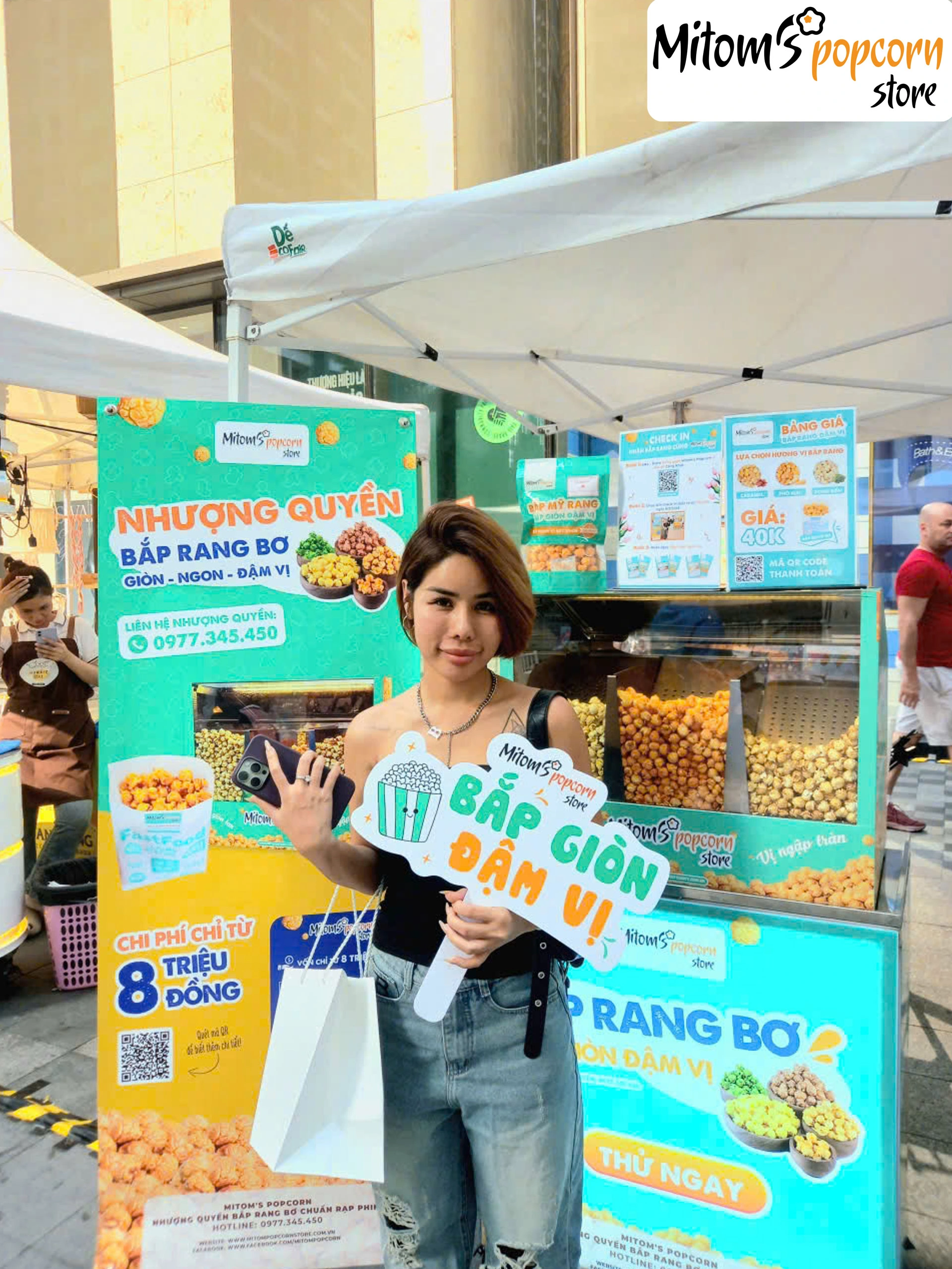 check-in bắp rang bơ nhà Mitom