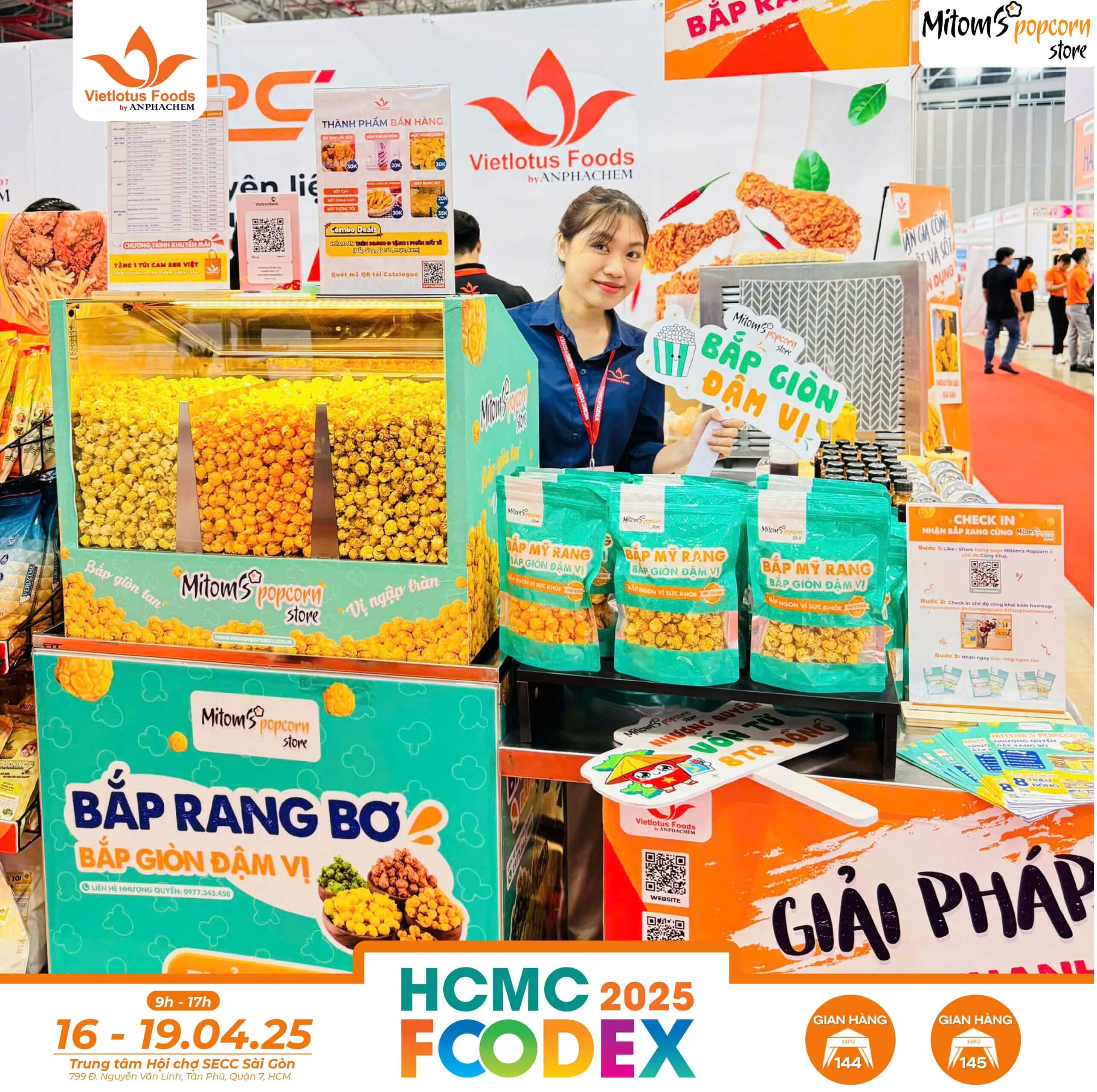 Gian hàng bắp rang bơ Mitom's Popcorn