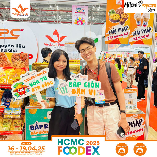 xe bán bắp rang bơ Mitom