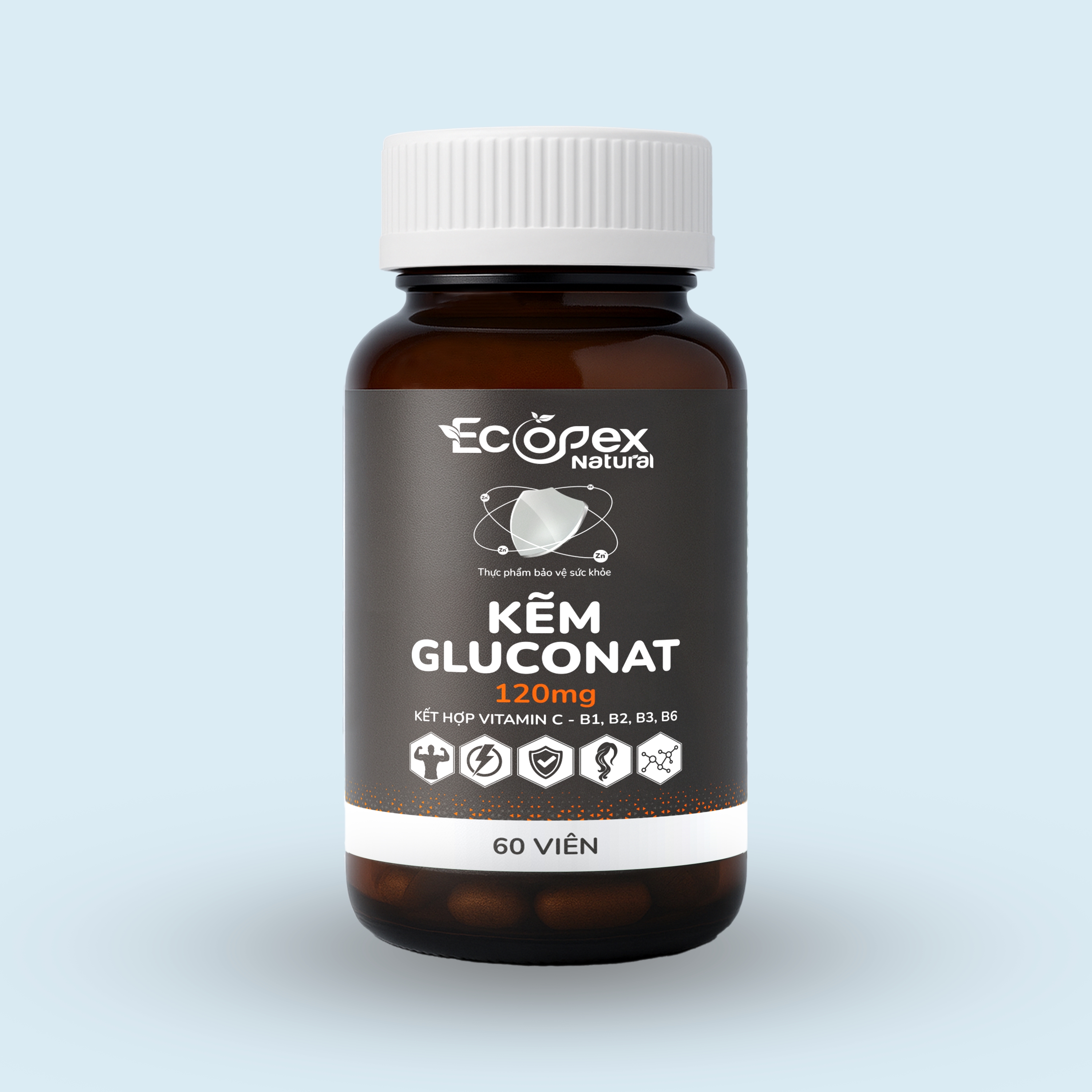 Kẽm Gluconat Tăng Cường Sức Khỏe Nam Giới - Hộp 60 Viên