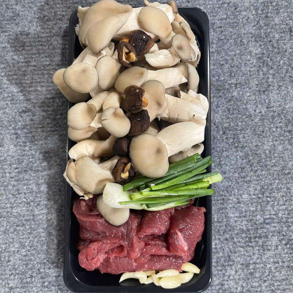 Set Sơ Chế Bò Xào Nấm