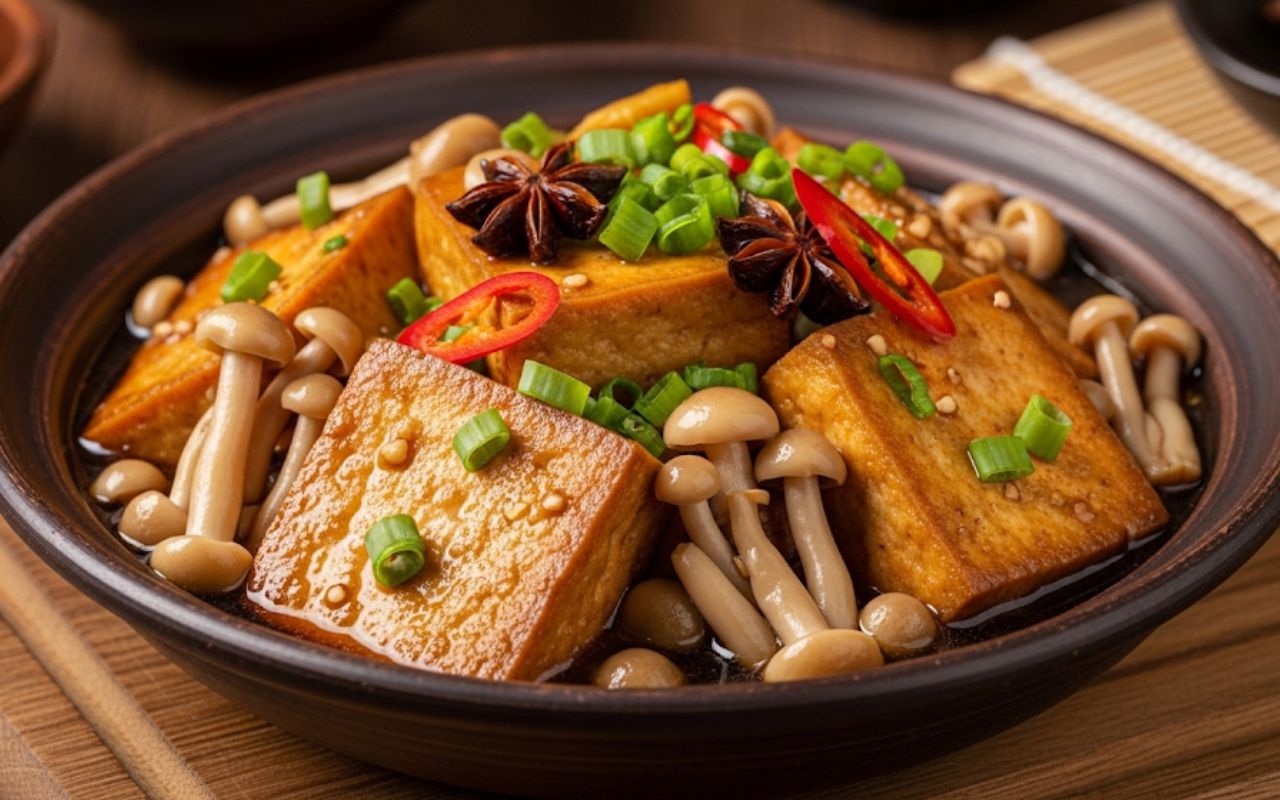 Đậu Hũ Kho Nấm Rơm – Đậm Đà, Dễ Làm Bữa Cơm