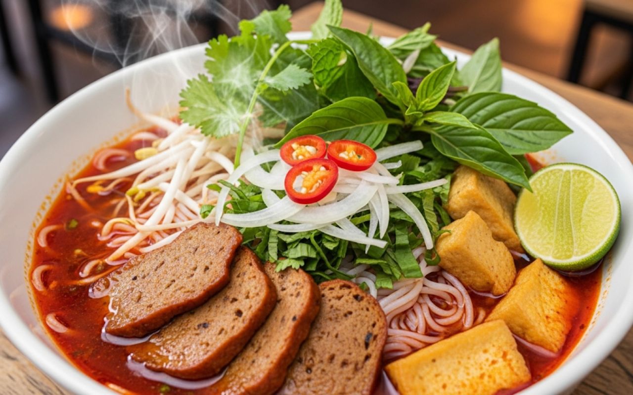 Bún Bò Huế Chay – Cay Nồng, Đậm Vị Huế