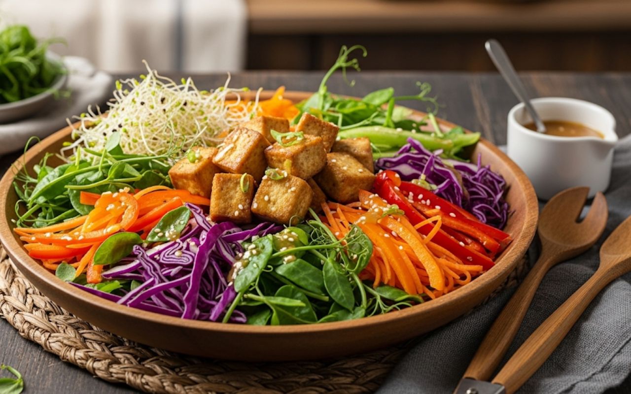 Salad Đậu Hũ Rau Mầm: Món Ăn Lành Mạnh Cho Cơ Thể Khỏe Mạnh