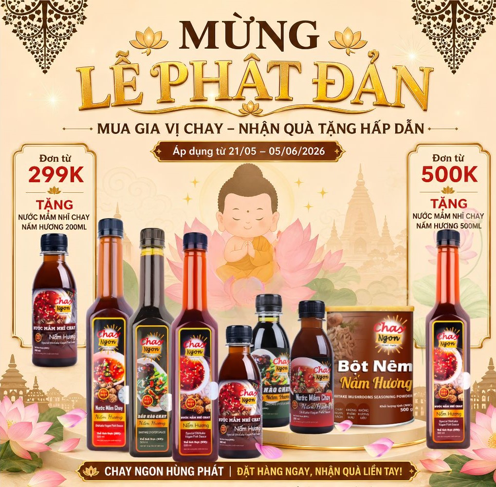 Ưu Đãi Gia Vị Chay Mừng Phật Đản | Chay Ngon Hùng Phát