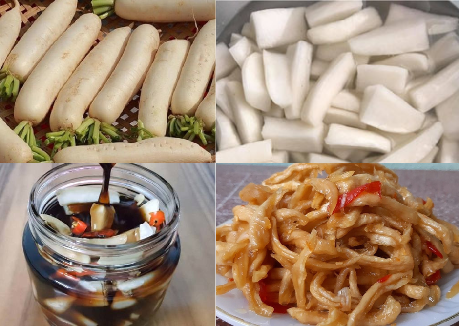 Cách làm củ cải ngâm nước tương giòn ngon đón Tết