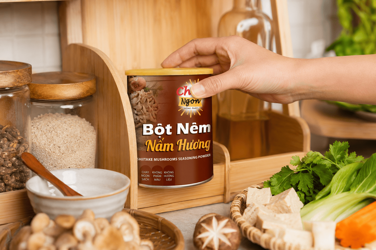Góc Gia Vị Chay Cho Bữa Cơm Cha Mẹ Dễ Dùng