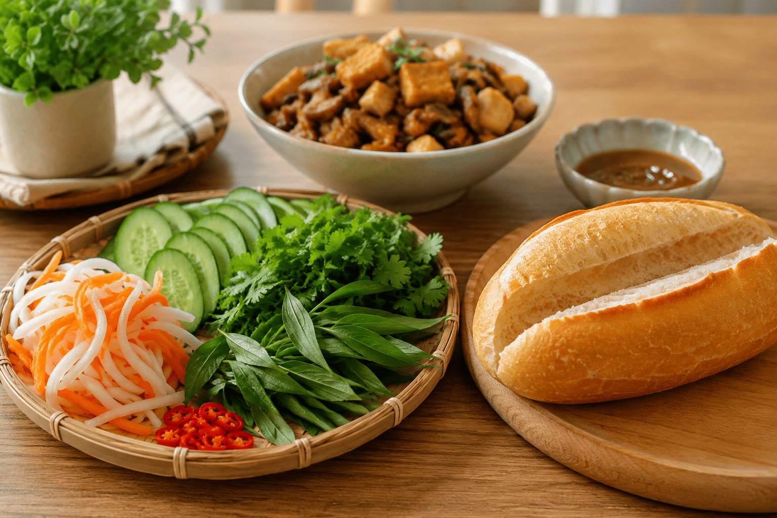 Bánh Mì Chay: Cách Làm Nhân Và Nước Sốt Vừa Vị