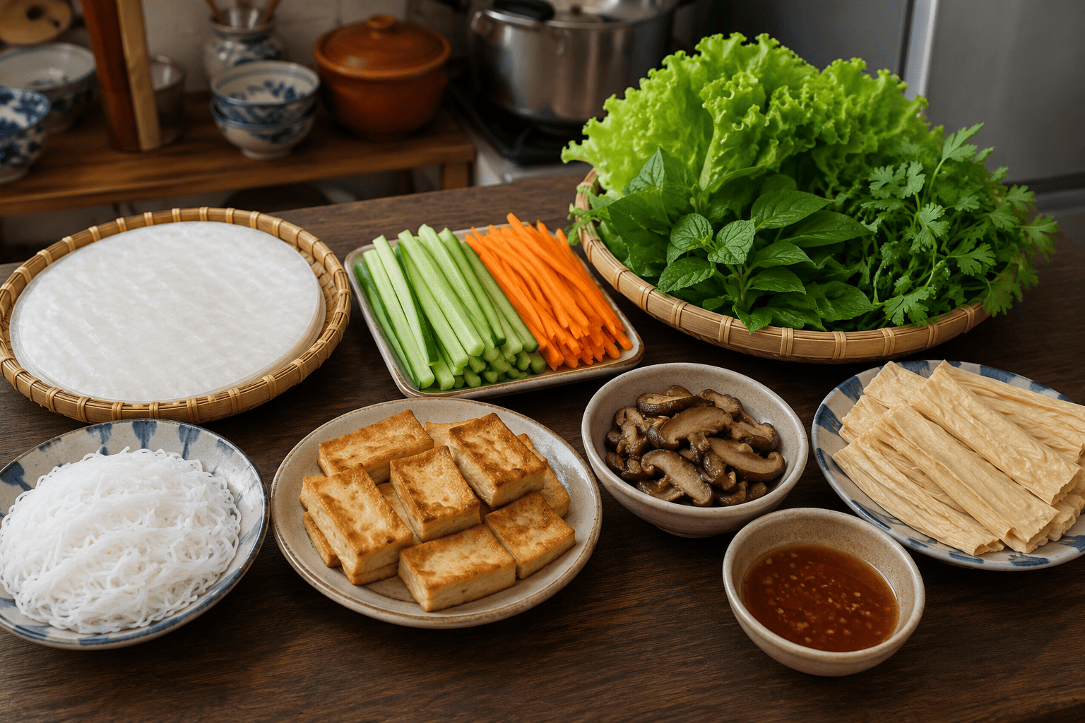 Cách Làm Gỏi Cuốn Chay Và Nước Chấm Vừa Vị