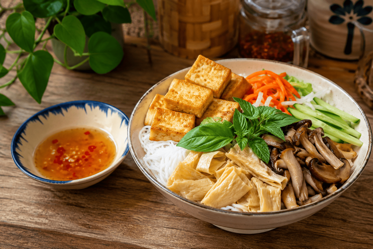 Cách Làm Bún Trộn Chay Và Nước Sốt Trộn Chay Ngon