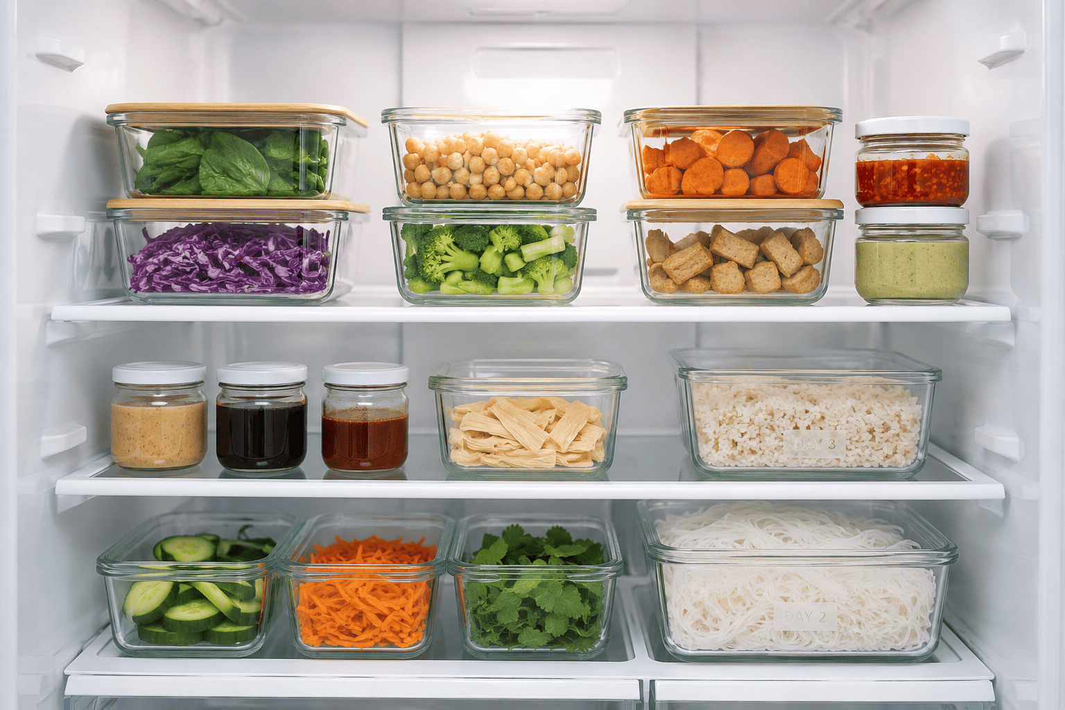 Meal Prep Chay Cuối Tuần: Chuẩn Bị Ít, Dùng Được Nhiều Bữa
