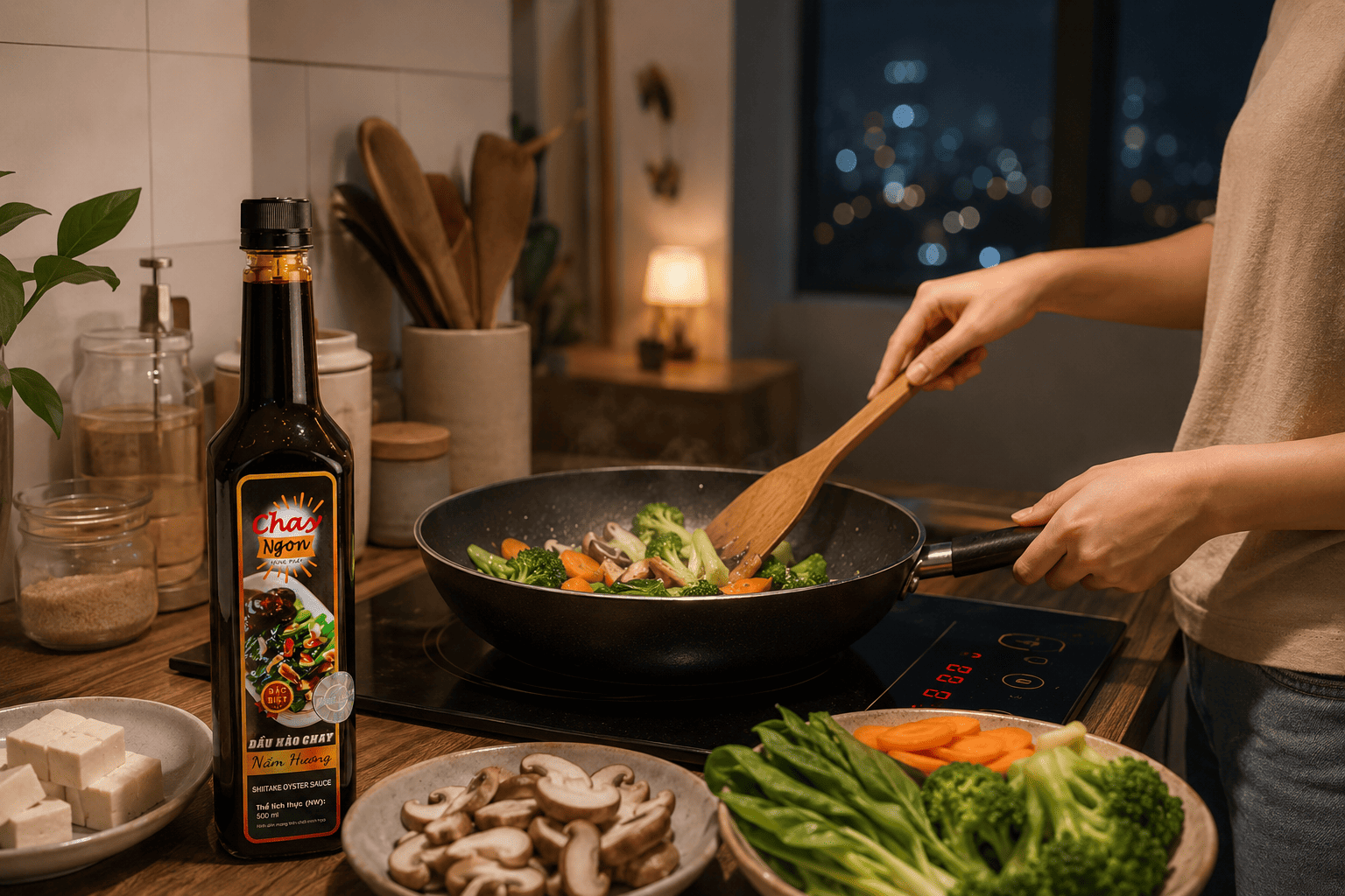 Dầu Hào Chay Nấm Hương Cho Bữa Chay Vừa Đủ
