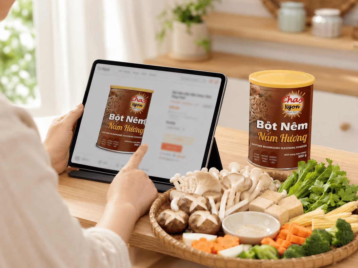 Mua Bột Nêm Chay Nấm Hương Cho Lúc Nhà Cần Nấu Gọn