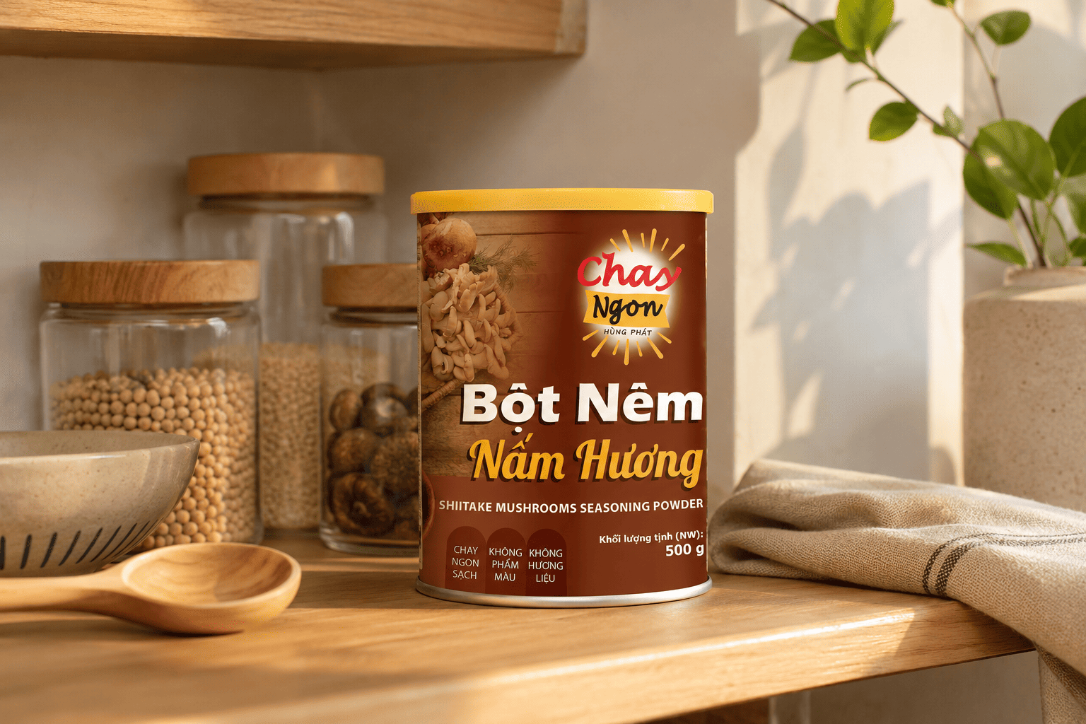 Bột Nêm Chay Nấm Hương Nêm Vừa Tay Cho Căn Bếp Chay Gọn Gàng