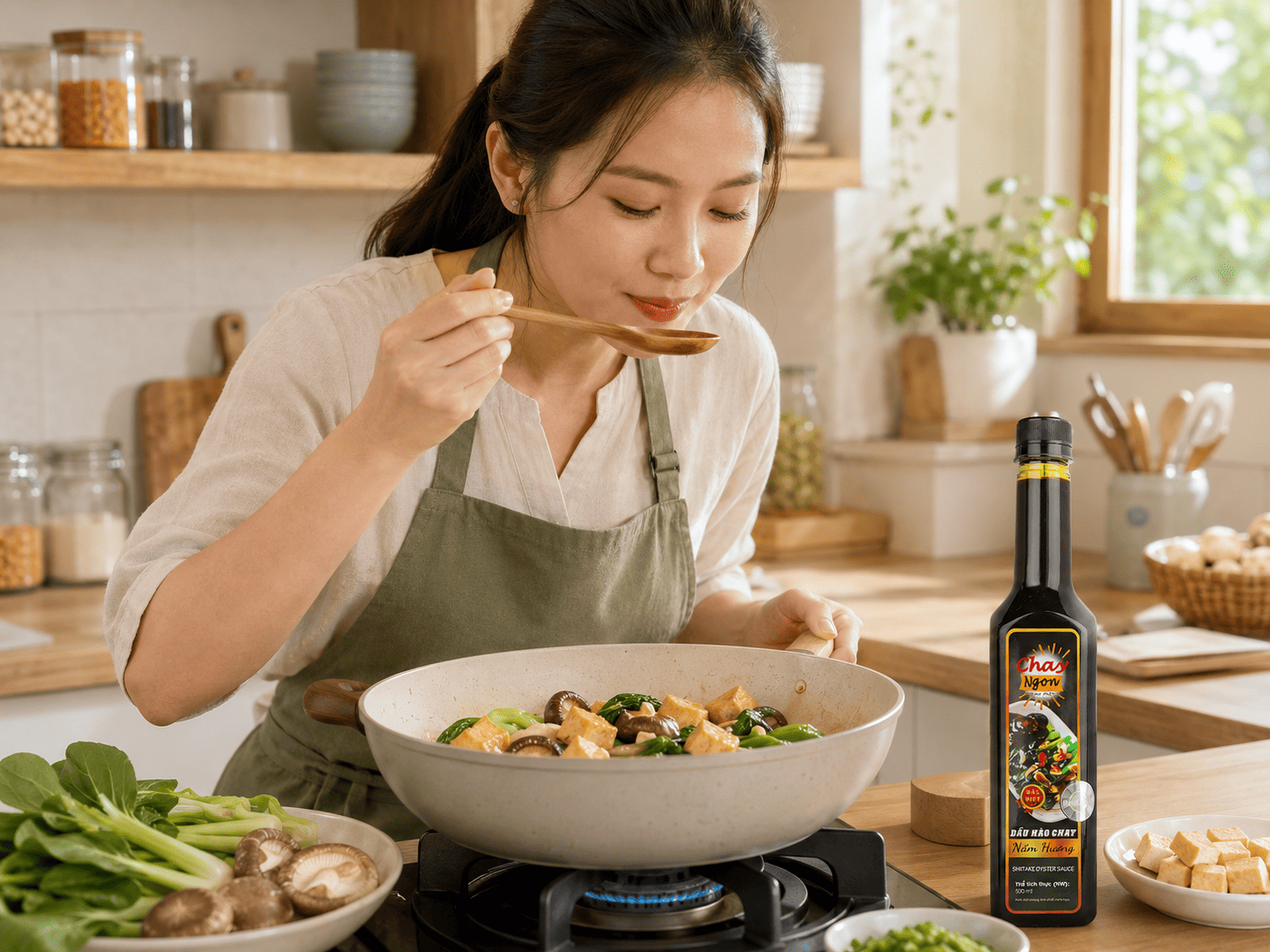 Cách Dùng Dầu Hào Chay Nấm Hương Sao Cho Vừa Đủ Vị