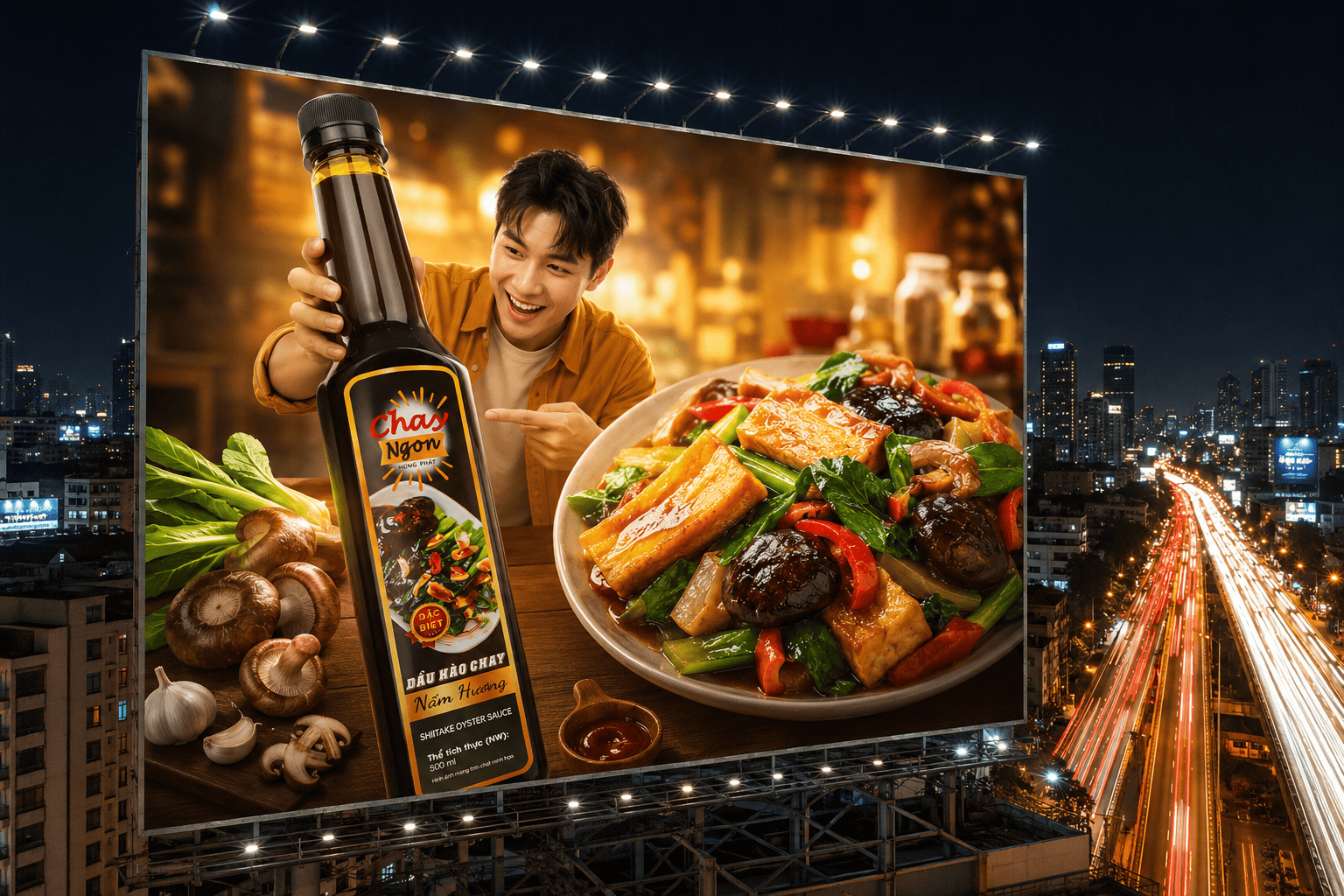 Dầu Hào Chay Nấm Hương- Gia Vị Cho Kệ Bếp Hiện Đại