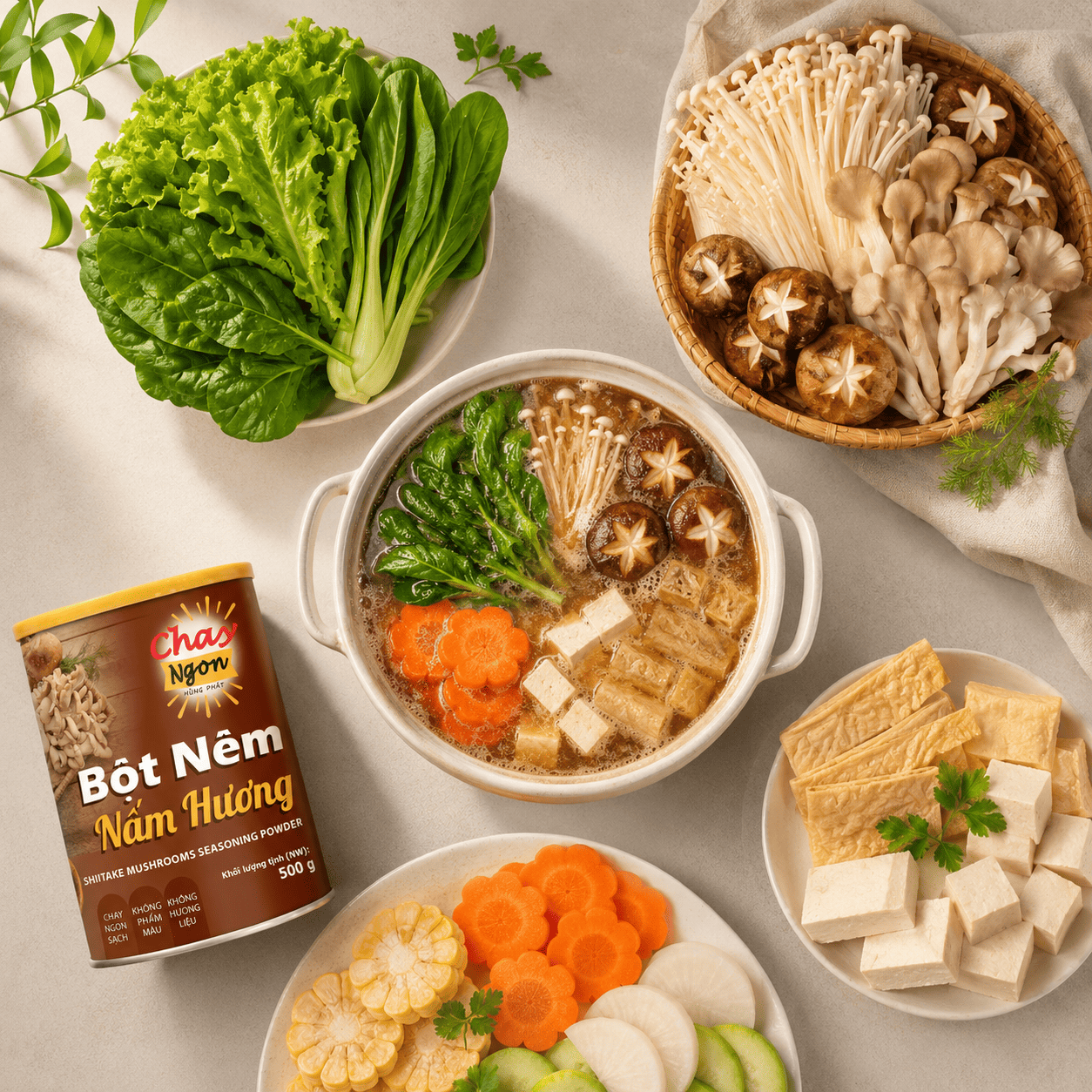Bột Nêm Chay Nấm Hương Trong Món Rau Củ: Dùng Sao Cho Vừa Và Trọn Vị?