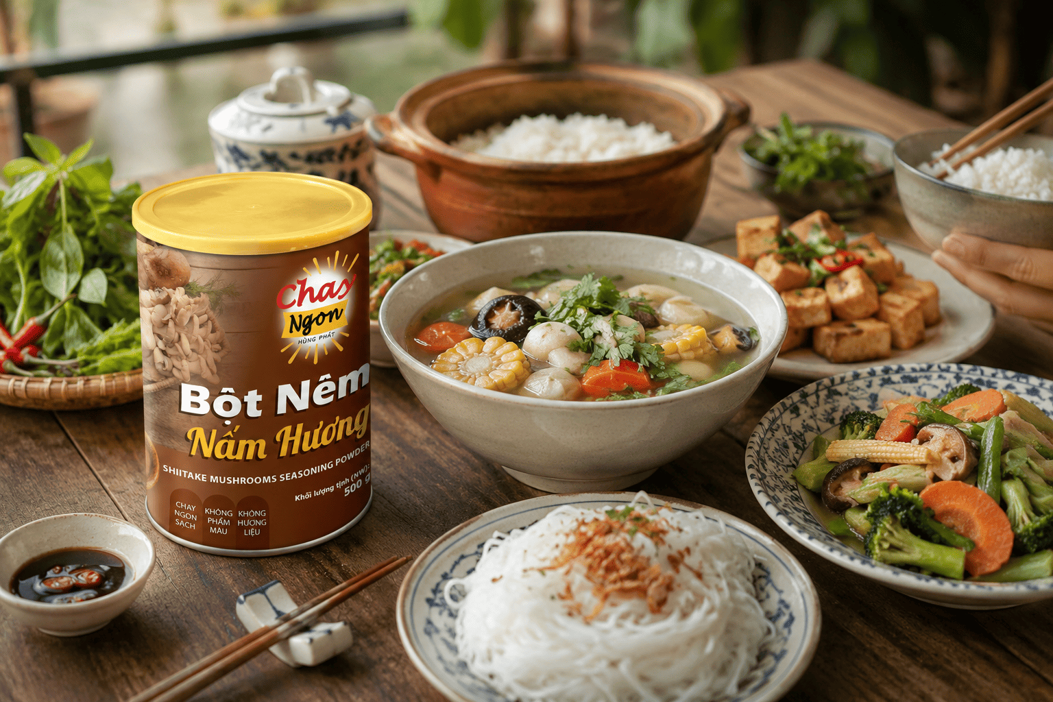 5 Món Chay Miền Nam Dễ Nấu Với Bột Nêm Chay Nấm Hương
